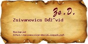 Zsivanovics Dávid névjegykártya